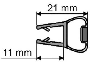Huppe magneetstripset 6MM 2000MM universeel